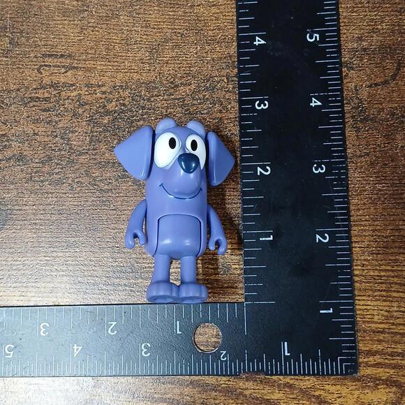 Disney Bluey Jean Luc Purple Dog Poseable 2.5" Figure Poseable Rare - Picture 6 of 6